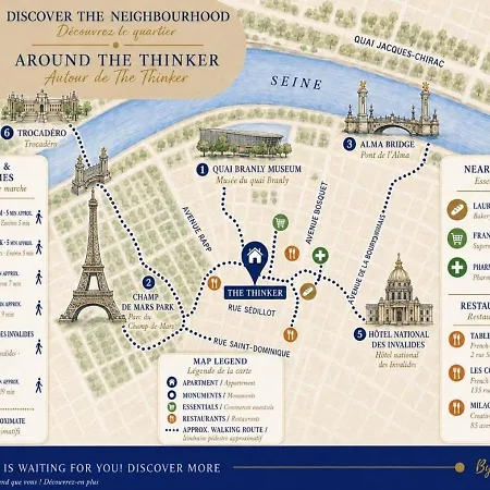 Διαμέρισμα Le Penseur - Proche Tour Eiffel - By Mon Petit Fare *
